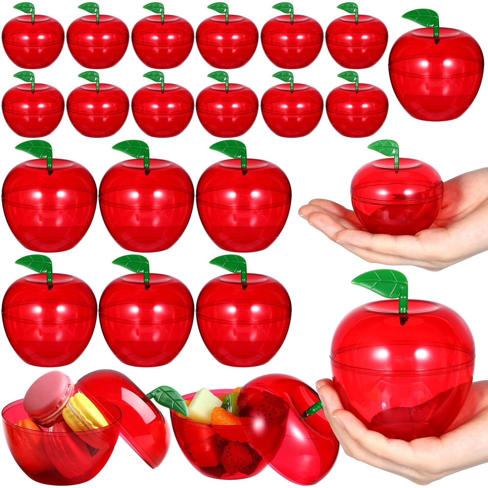 Amazon.com: Tioncy 24 Pcs Plastic Red Apple Candy Container Boxes
